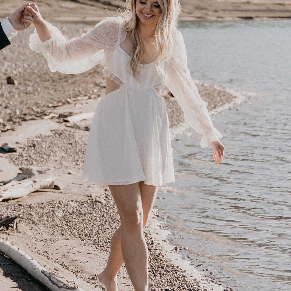 For Love & Lemons X REVOLVE Cutout Mini Dress in White